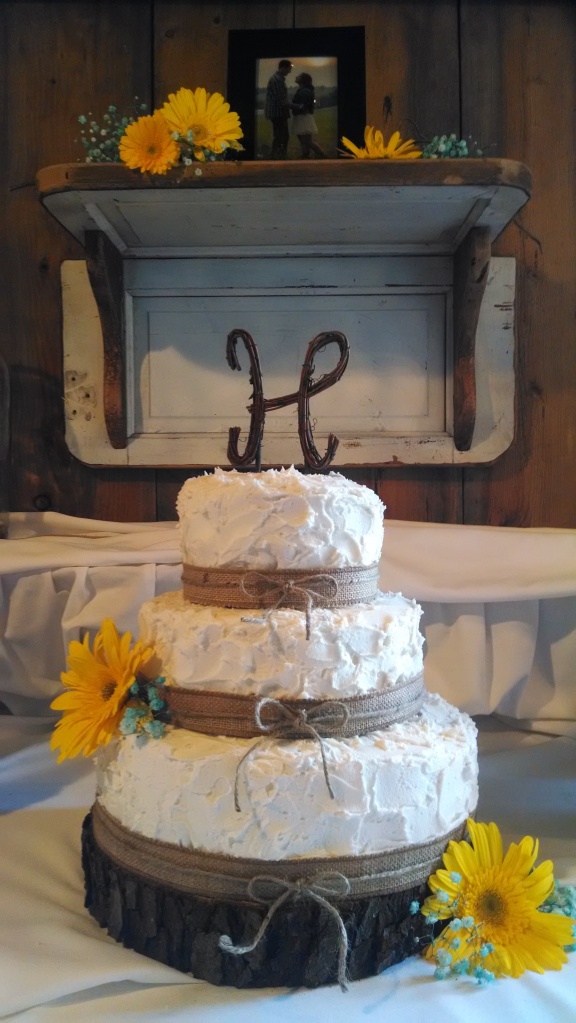 Here is a closeup shot of Mr. and Mrs. Hamilton's cake.